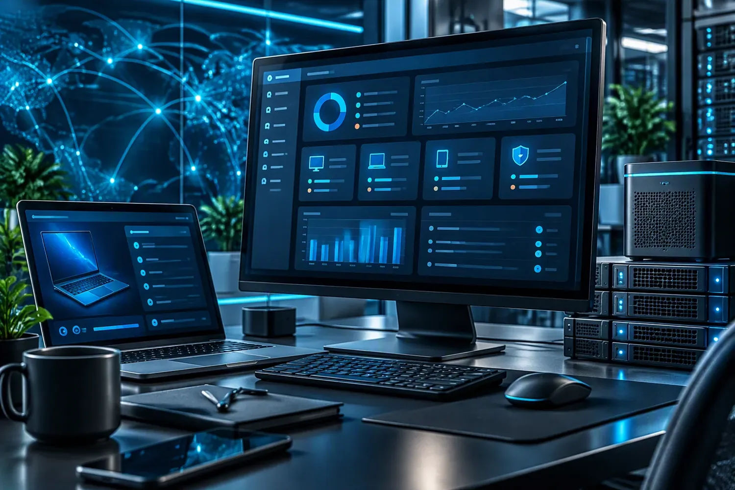 Illustrative endpoint management workstation